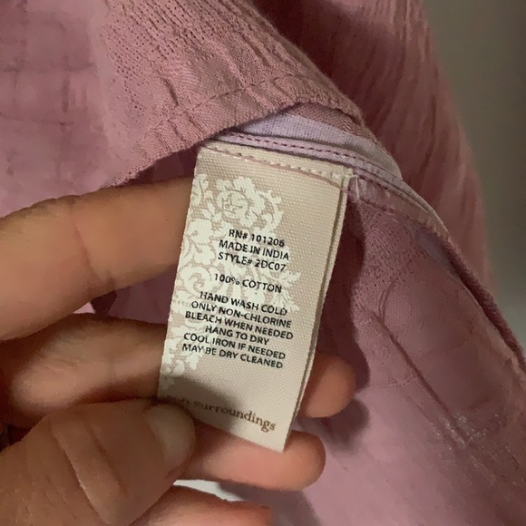 Soft Surroundings swing top blush pink blouse size M lightweight long sleeves - Picture 7 of 13
